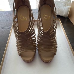 Christian Louboutin Disqueen Cage 120 Wedge | Size 38.5 | Never Worn